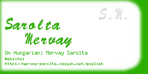 sarolta mervay business card